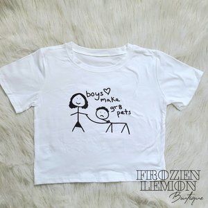 Sassy Cropped Graphic Tee! NWOT